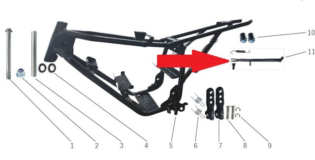 Side Stand - Storm 800w Dirt Bike