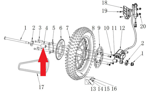 Spacer- RFN 125cc / 140cc Thunder Dirt Bike