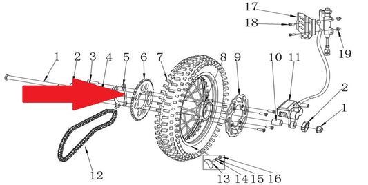 Sprocket Lock Plate - RFN Thunder Pro 110cc Dirt Bike