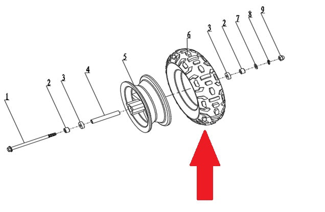 Tyre 90/65 - 6.5 (Fits Front & Rear) - 250w Monkey Bike