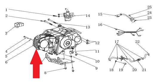 YX 110cc Electric Start Engine - RFN Thunder Pro 110cc Dirt Bike