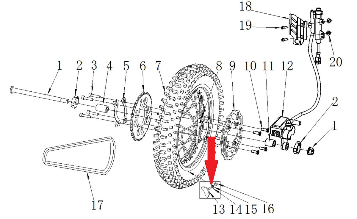 Washer- RFN 125cc / 140cc Thunder Dirt Bike