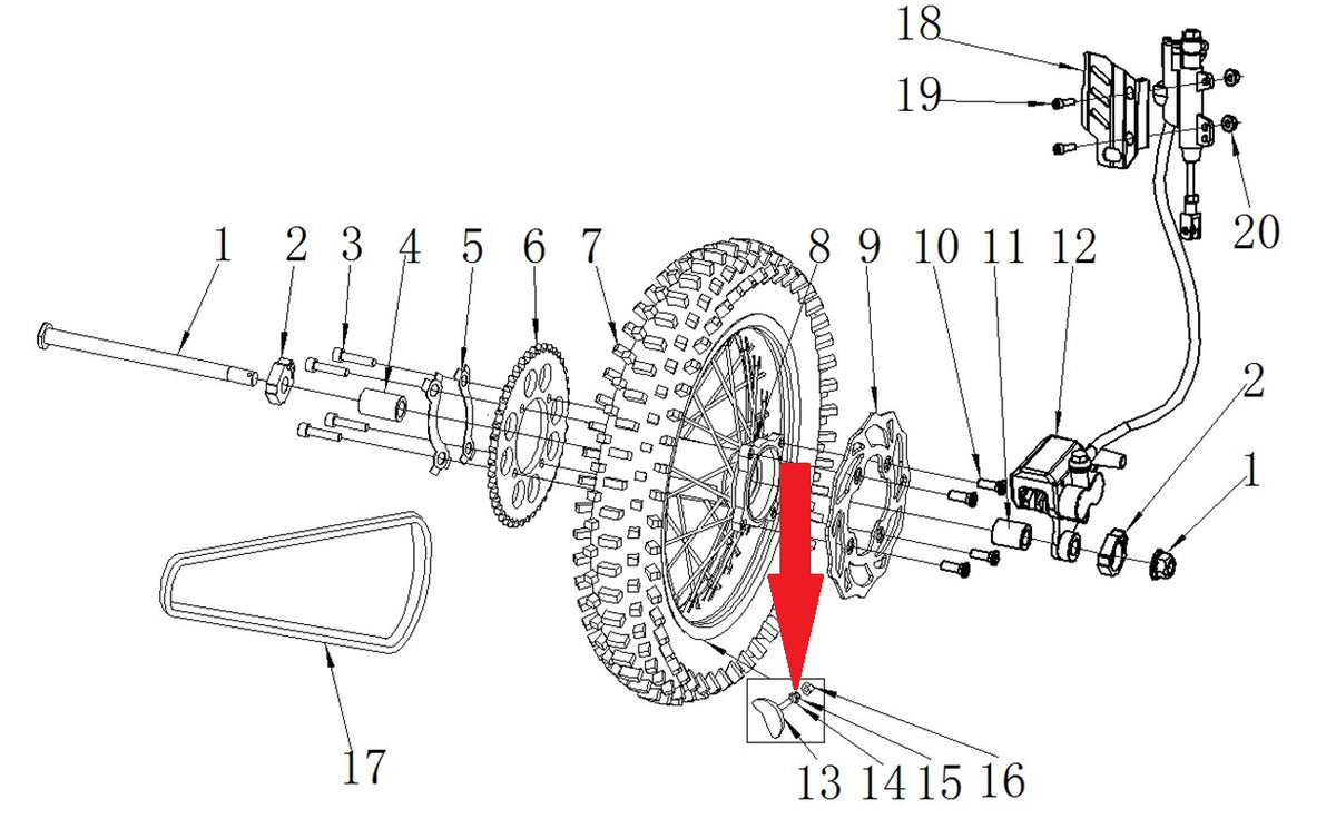 Washer- RFN 125cc / 140cc Thunder Dirt Bike