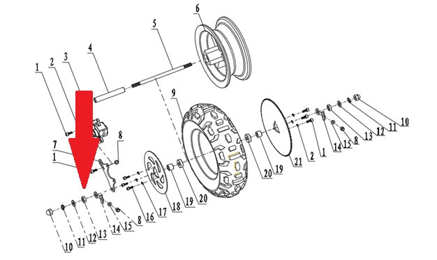 Washer (10 x 20 x 2mm) - 250w Monkey Bike