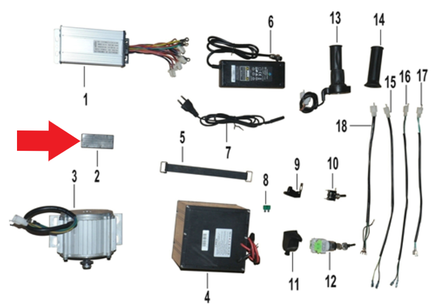 Wire Connector - 1200W Electric Dirt Bike